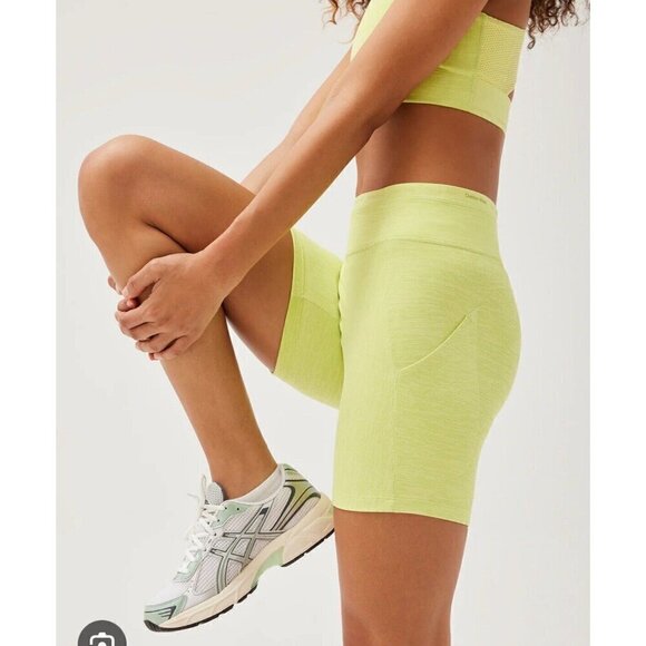 Outdoor Voices Bike Short Women XXS Highlighter Margarita Athletic Thrive 5” NEW - Picture 2 of 9
